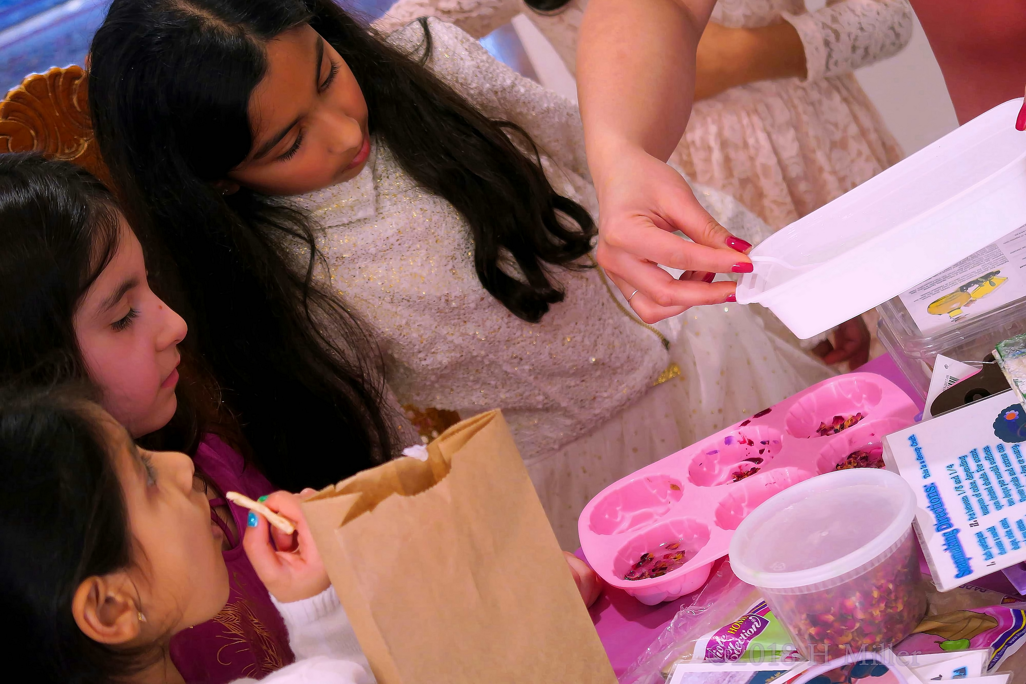 Learning Soap Crafts Is Fun. Homemade Soap Kids Crafts At Fatima's Spa Party